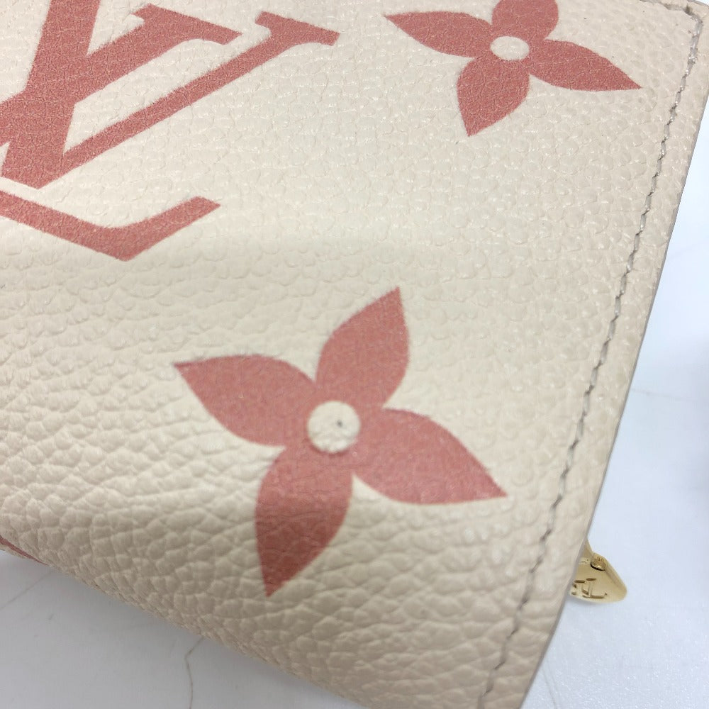 LOUIS VUITTON Folded wallet M81927 Monogram Ann Platt Leather beige Monogram Ann Platt Portefeuille Clare Women Used Authentic