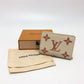LOUIS VUITTON Folded wallet M81927 Monogram Ann Platt Leather beige Monogram Ann Platt Portefeuille Clare Women Used Authentic