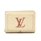LOUIS VUITTON Folded wallet M81927 Monogram Ann Platt Leather beige Monogram Ann Platt Portefeuille Clare Women Used Authentic