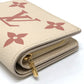 LOUIS VUITTON Folded wallet M81927 Monogram Ann Platt Leather beige Monogram Ann Platt Portefeuille Clare Women Used Authentic