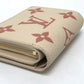 LOUIS VUITTON Folded wallet M81927 Monogram Ann Platt Leather beige Monogram Ann Platt Portefeuille Clare Women Used Authentic