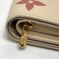 LOUIS VUITTON Folded wallet M81927 Monogram Ann Platt Leather beige Monogram Ann Platt Portefeuille Clare Women Used Authentic