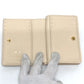LOUIS VUITTON Folded wallet M81927 Monogram Ann Platt Leather beige Monogram Ann Platt Portefeuille Clare Women Used Authentic