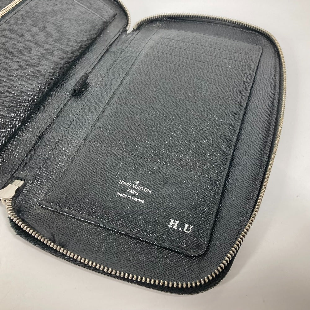 LOUIS VUITTON Long Wallet Purse N48255 Damier Grafitto Canvas black Damier Grafitte Atholl Organizer mens Used Authentic