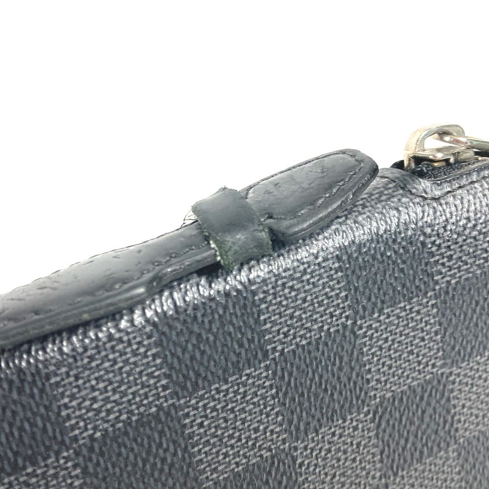 LOUIS VUITTON Long Wallet Purse N48255 Damier Grafitto Canvas black Damier Grafitte Atholl Organizer mens Used Authentic