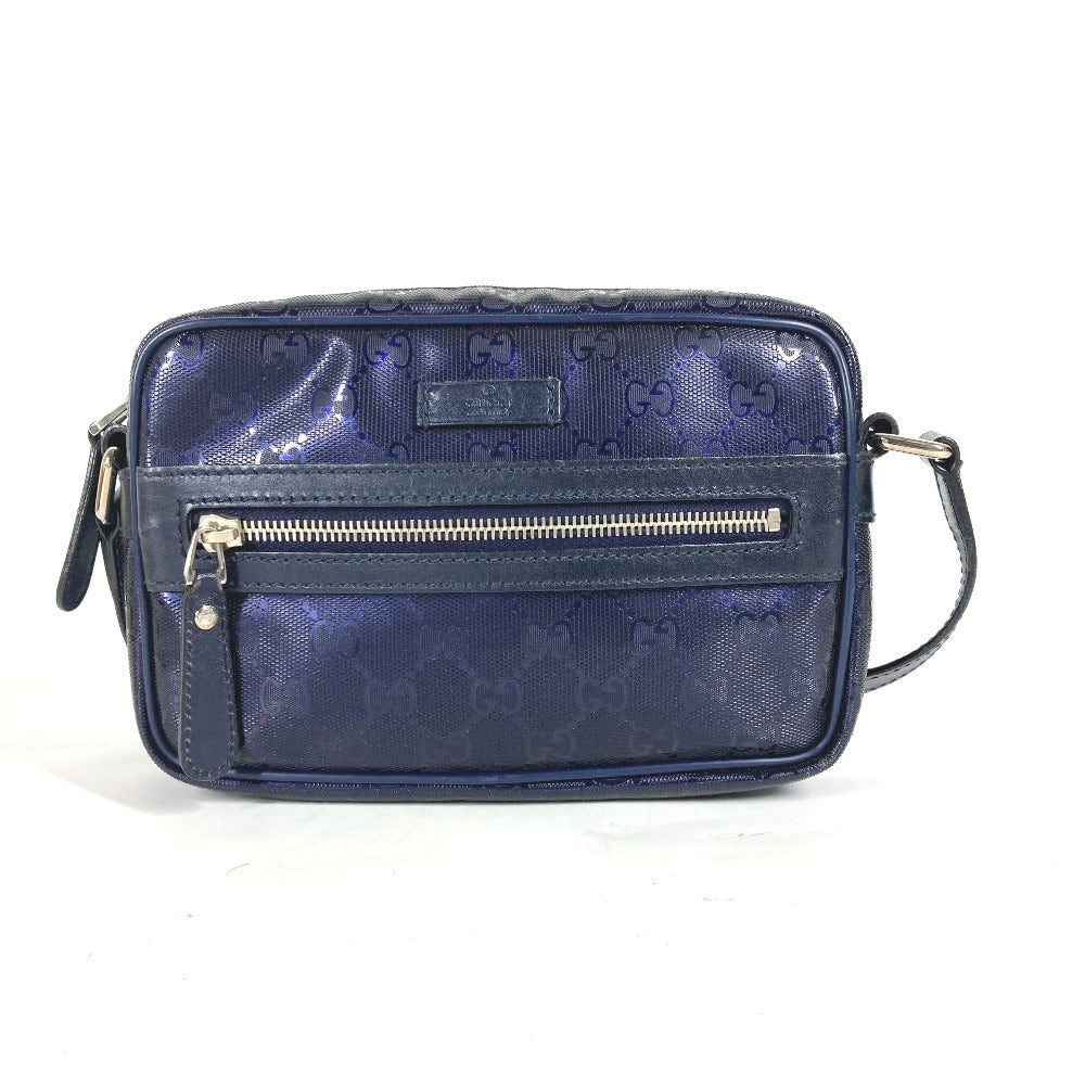GUCCI Shoulder Bag 201447 GG Imprime, Leather blue GG implementation mens Used Authentic