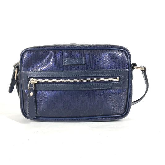 GUCCI Shoulder Bag 201447 GG Imprime, Leather blue GG implementation mens Used Authentic