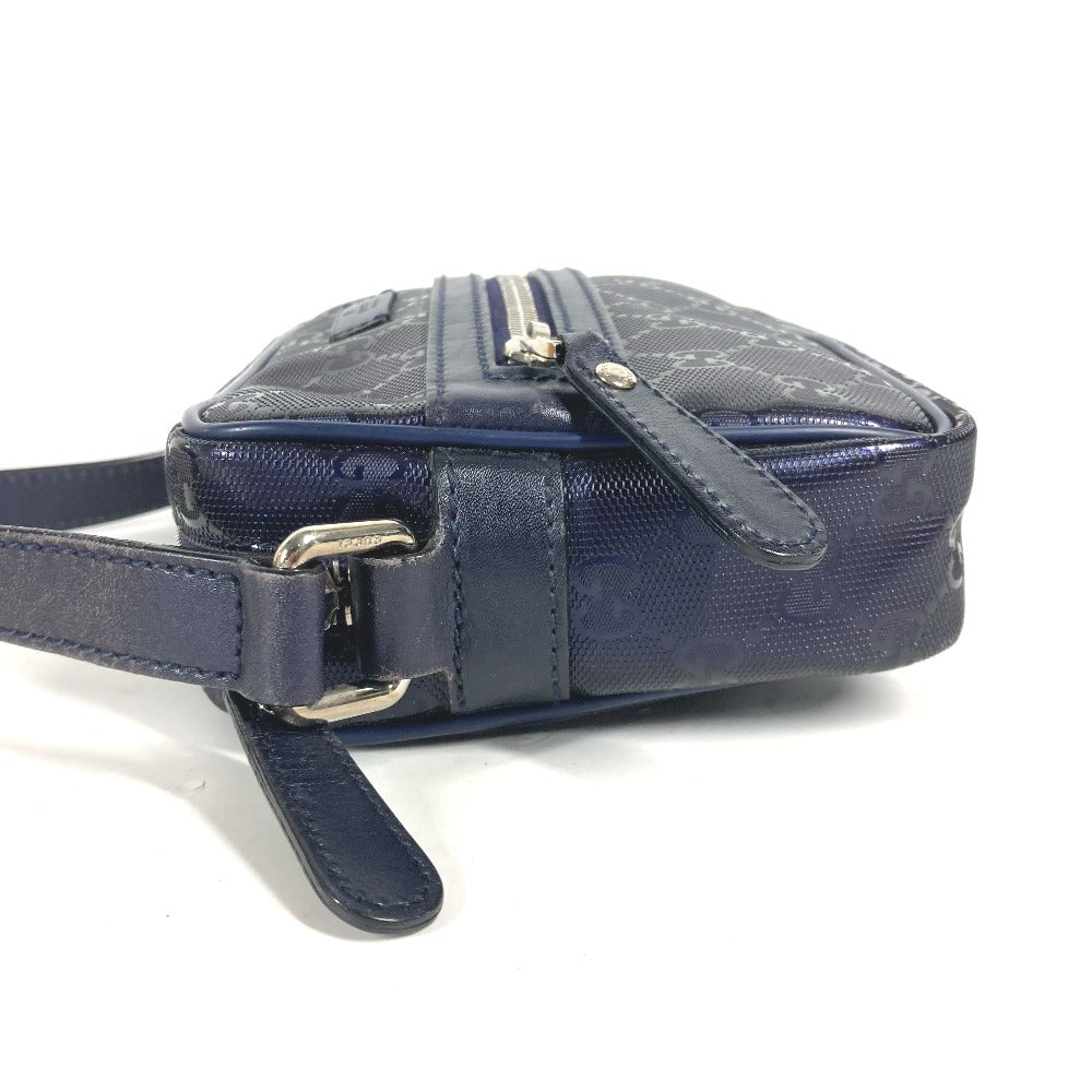 GUCCI Shoulder Bag 201447 GG Imprime, Leather blue GG implementation mens Used Authentic