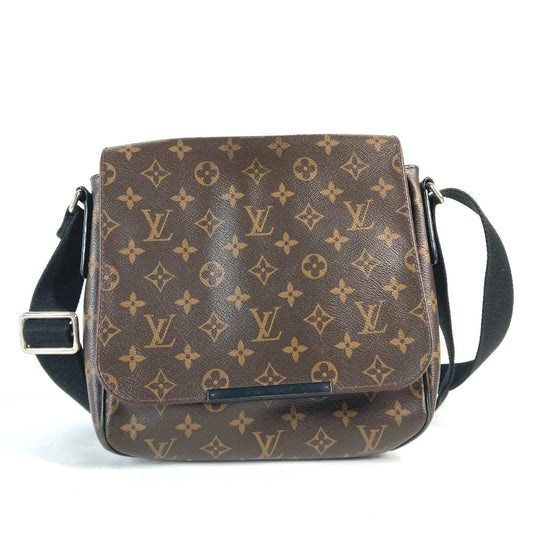 LOUIS VUITTON Shoulder Bag M40935 Monogram macacer canvas Brown Monogram macacer District PM mens Used Authentic