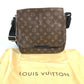 LOUIS VUITTON Shoulder Bag M40935 Monogram macacer canvas Brown Monogram macacer District PM mens Used Authentic