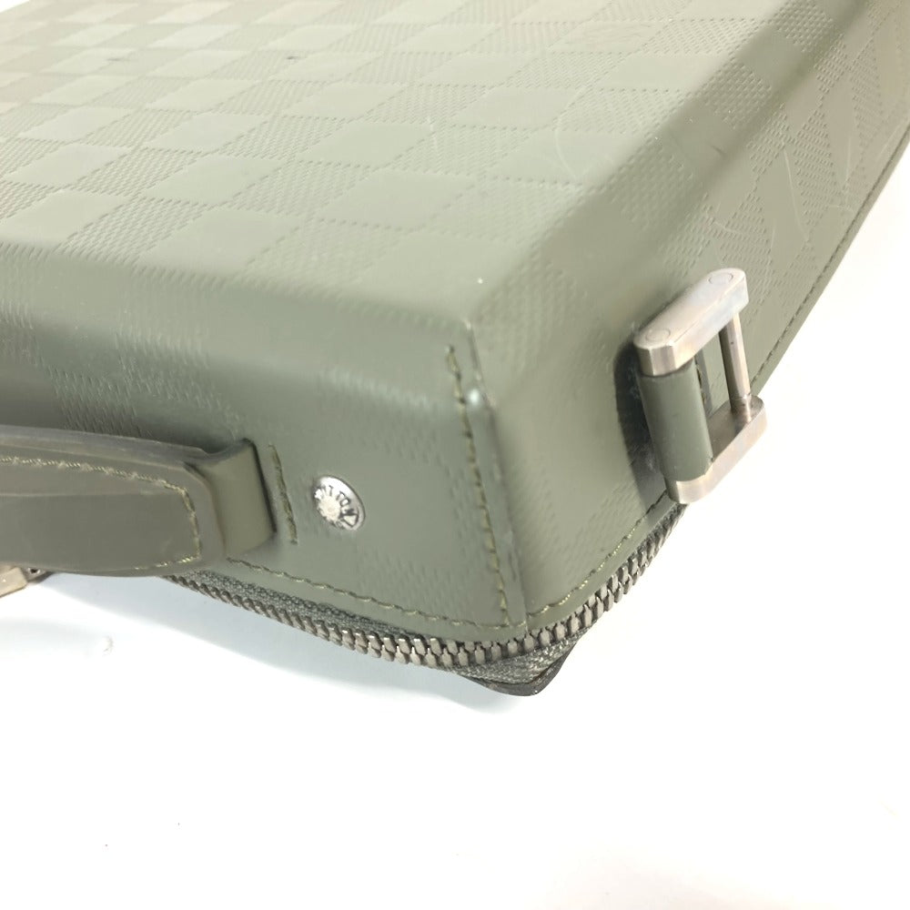 LOUIS VUITTON Handbag M92159 leather khaki Damie Grasset Blues Women Used Authentic