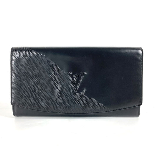 LOUIS VUITTON Clutch bag M63962 leather black Opera line Aegean mens Used Authentic
