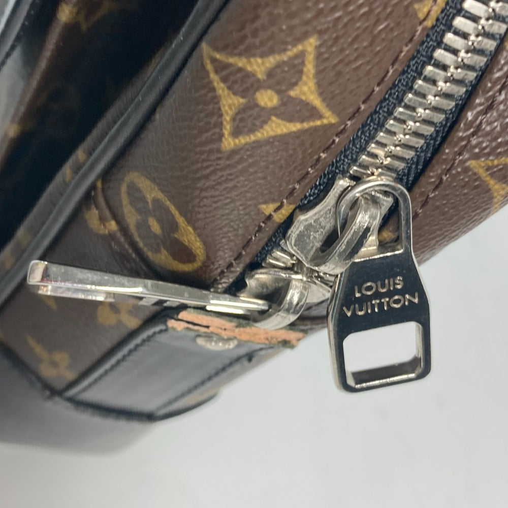 LOUIS VUITTON Business bag M56719 Monogram canvas, leather Brown Monogram macacer Soft briefcase mens Used Authentic