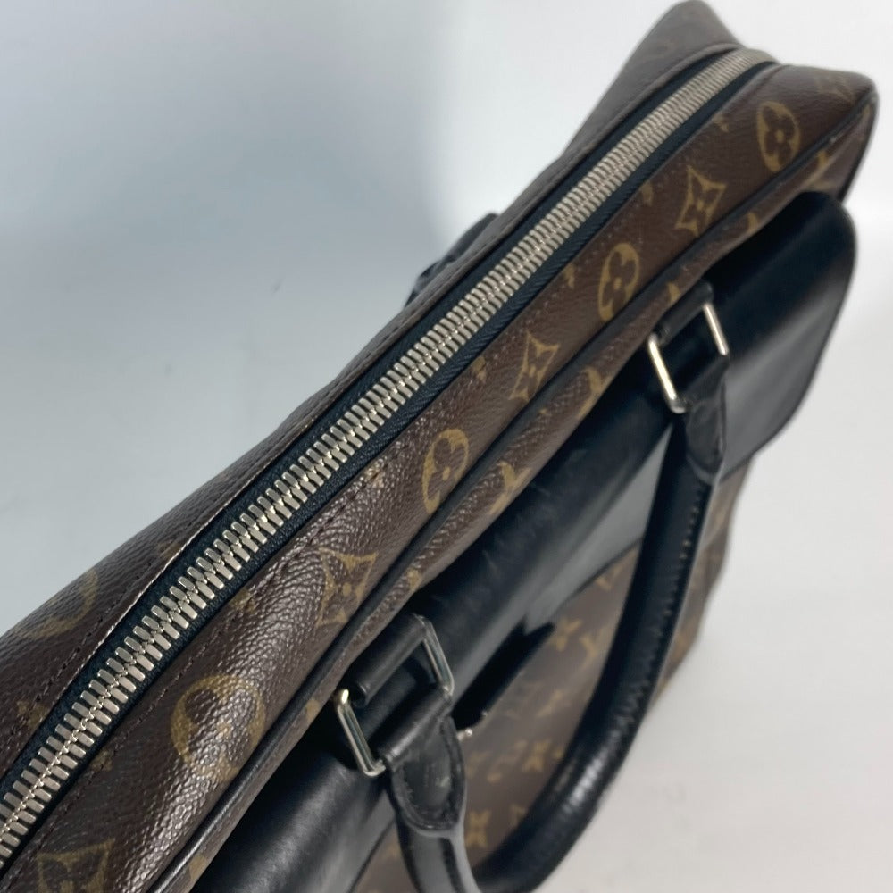 LOUIS VUITTON Business bag M56719 Monogram canvas, leather Brown Monogram macacer Soft briefcase mens Used Authentic
