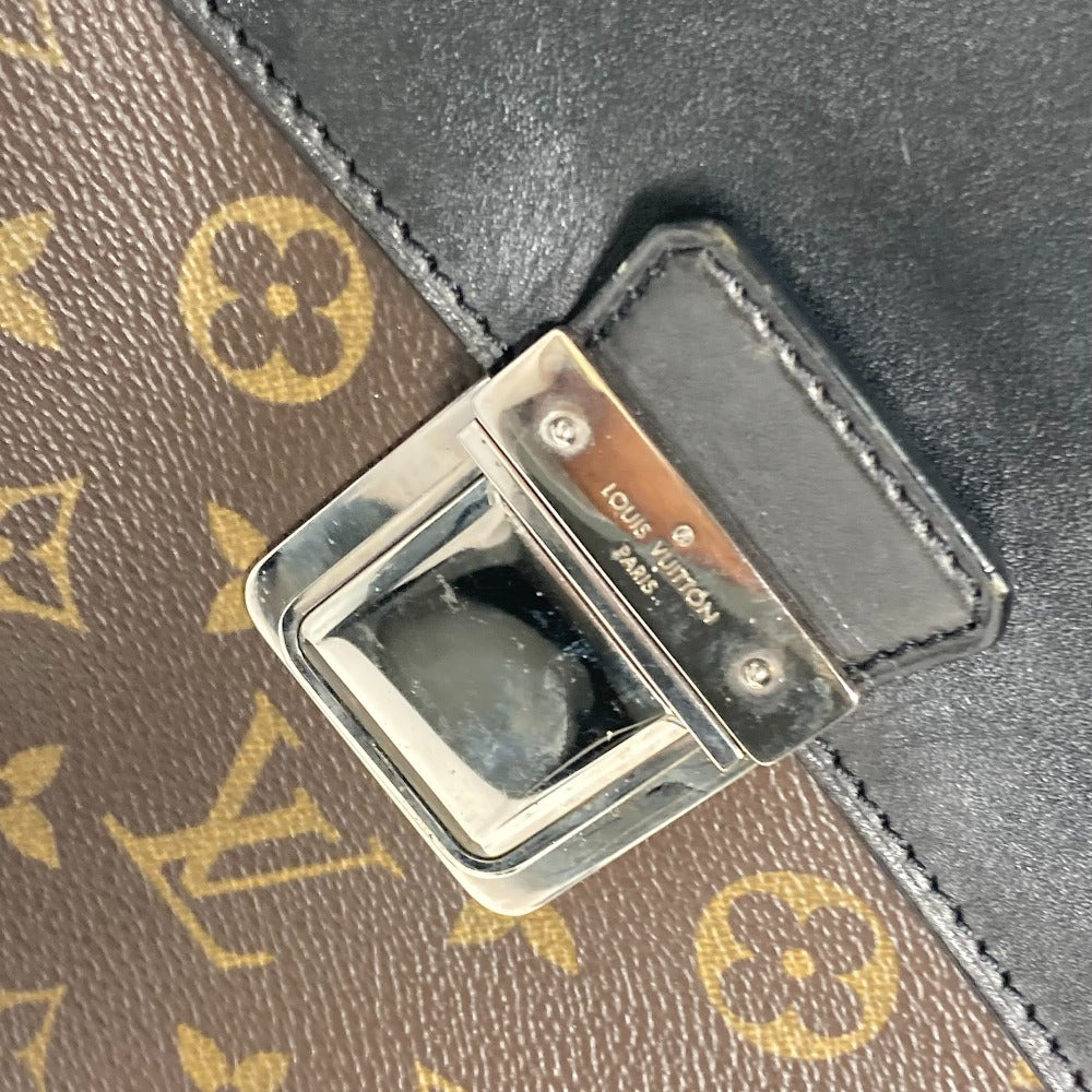 LOUIS VUITTON Business bag M56719 Monogram canvas, leather Brown Monogram macacer Soft briefcase mens Used Authentic