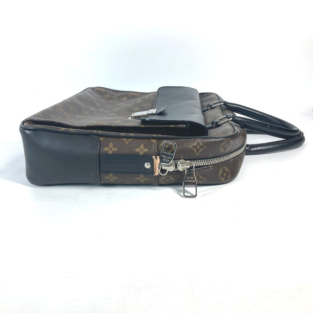 LOUIS VUITTON Business bag M56719 Monogram canvas, leather Brown Monogram macacer Soft briefcase mens Used Authentic