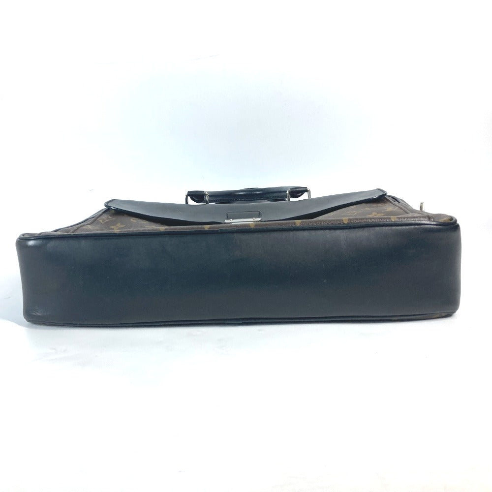 LOUIS VUITTON Business bag M56719 Monogram canvas, leather Brown Monogram macacer Soft briefcase mens Used Authentic