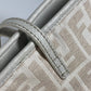 FENDI Shoulder Bag 8BH185 Leather / canvas white Bag Shoulder Bag Tote Bag Zucca logo metal plate Women Used Authentic