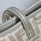 FENDI Shoulder Bag 8BH185 Leather / canvas white Bag Shoulder Bag Tote Bag Zucca logo metal plate Women Used Authentic