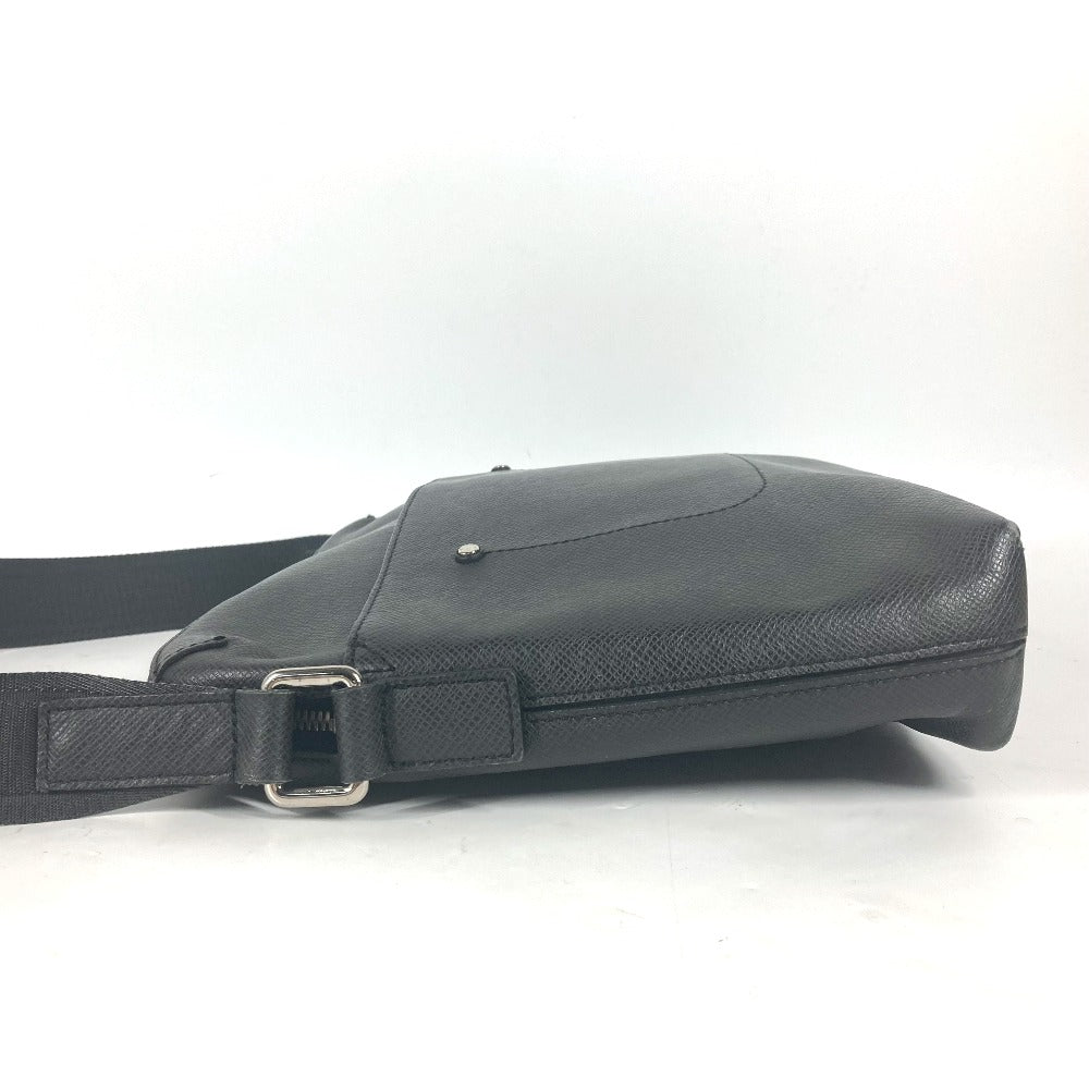 LOUIS VUITTON Shoulder Bag M30238 Taiga Leather black Taiga Watcher Messenger PM mens Used Authentic