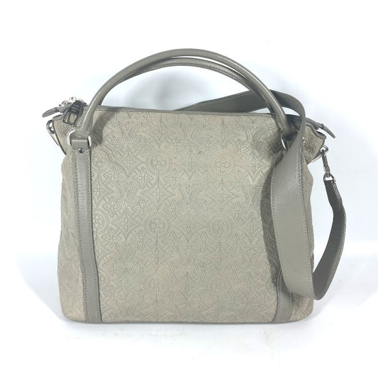 LOUIS VUITTON Tote Bag M97070 leather gray Monogram Antia Ixia PM Women Used Authentic