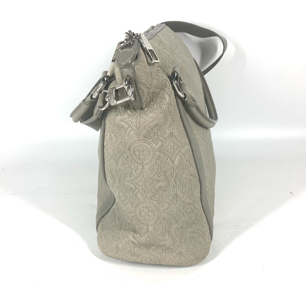 LOUIS VUITTON Tote Bag M97070 leather gray Monogram Antia Ixia PM Women Used Authentic