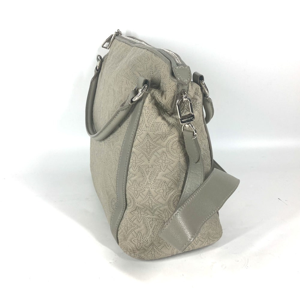 LOUIS VUITTON Tote Bag M97070 leather gray Monogram Antia Ixia PM Women Used Authentic