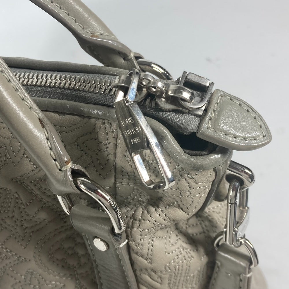 LOUIS VUITTON Tote Bag M97070 leather gray Monogram Antia Ixia PM Women Used Authentic