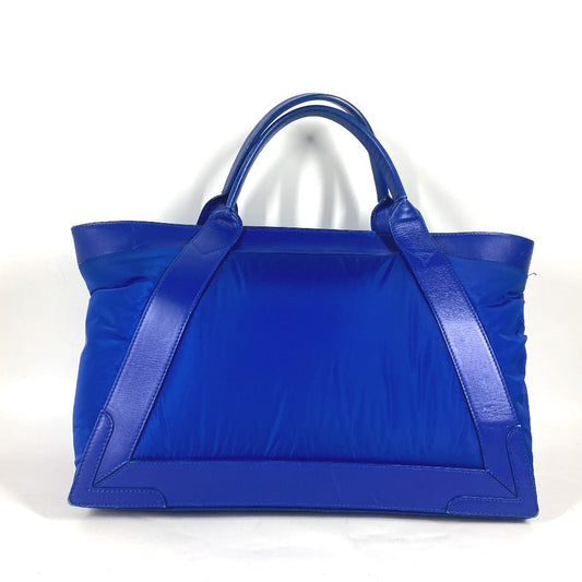 BALENCIAGA Boston Duffel bag 363419 Leather / nylon blue Navy Cabas M unisex(Unisex) Used Authentic