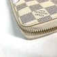 LOUIS VUITTON Long Wallet Purse N63006 Damier Azur Canvas white Damier Azur Balloon motif Women Used Authentic
