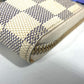 LOUIS VUITTON Long Wallet Purse N63006 Damier Azur Canvas white Damier Azur Balloon motif Women Used Authentic