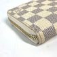 LOUIS VUITTON Long Wallet Purse N63006 Damier Azur Canvas white Damier Azur Balloon motif Women Used Authentic