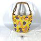 CHANEL Shoulder Bag canvas yellow High summer Flower Pattern