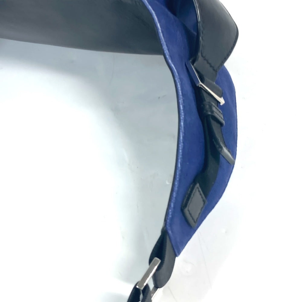 BALENCIAGA Sling bag 433625 Leather / canvas blue logo