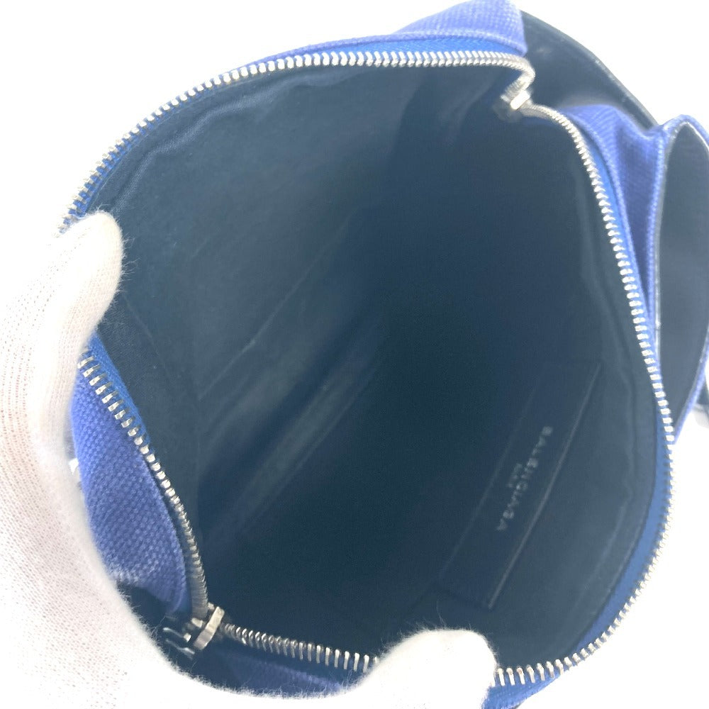 BALENCIAGA Sling bag 433625 Leather / canvas blue logo