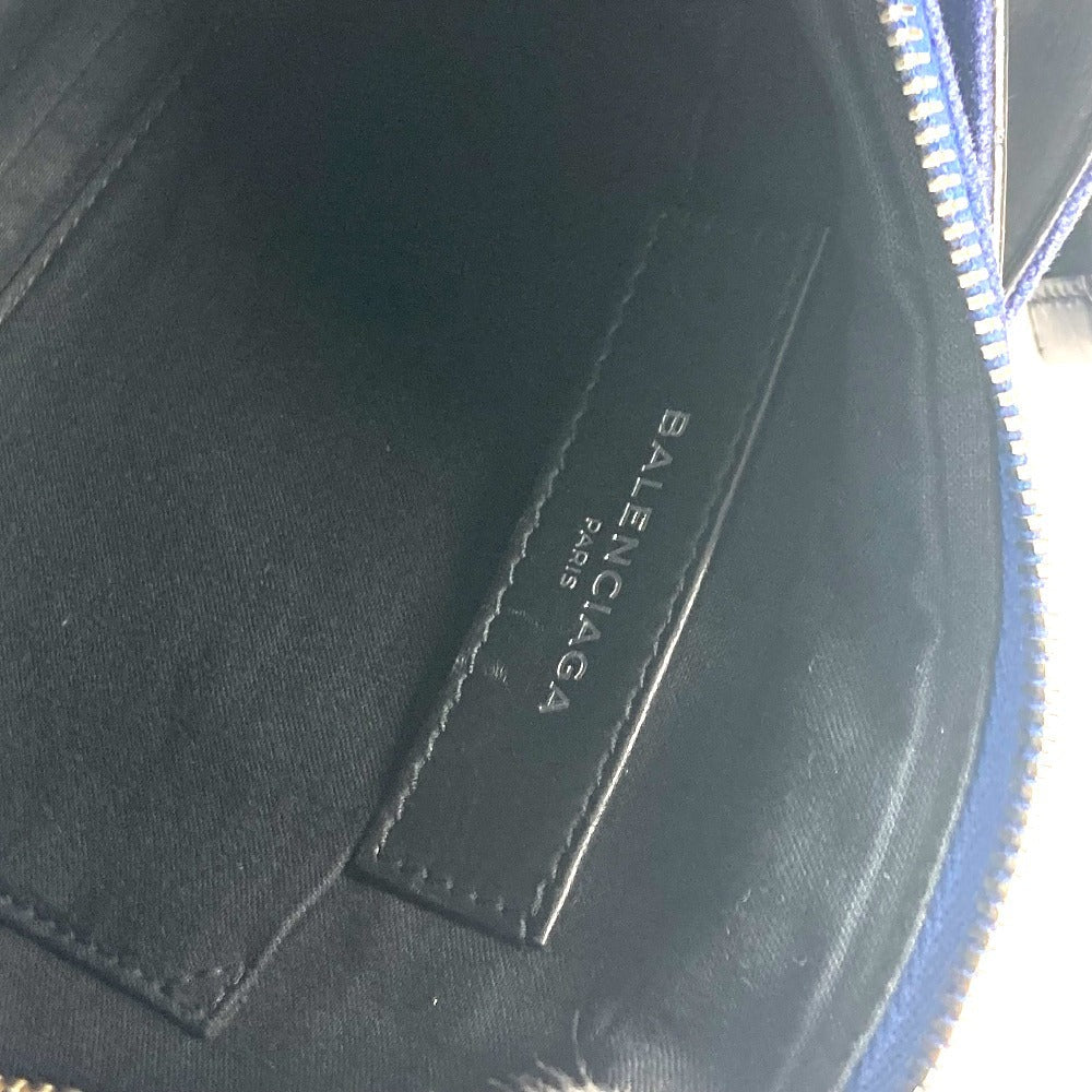 BALENCIAGA Sling bag 433625 Leather / canvas blue logo
