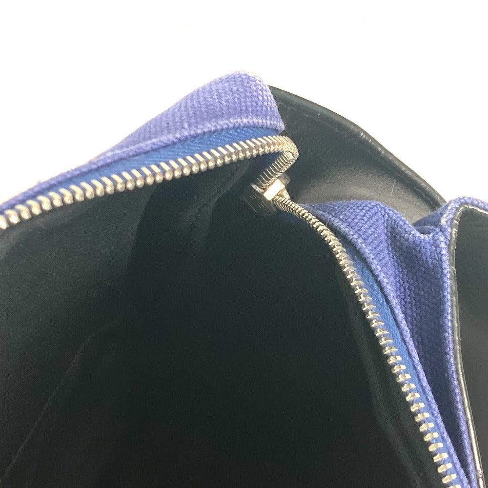 BALENCIAGA Sling bag 433625 Leather / canvas blue logo