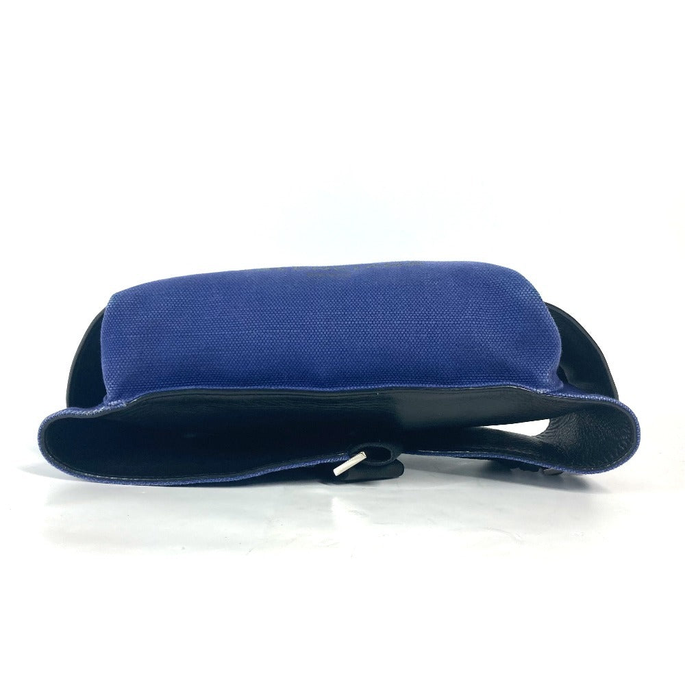 BALENCIAGA Sling bag 433625 Leather / canvas blue logo