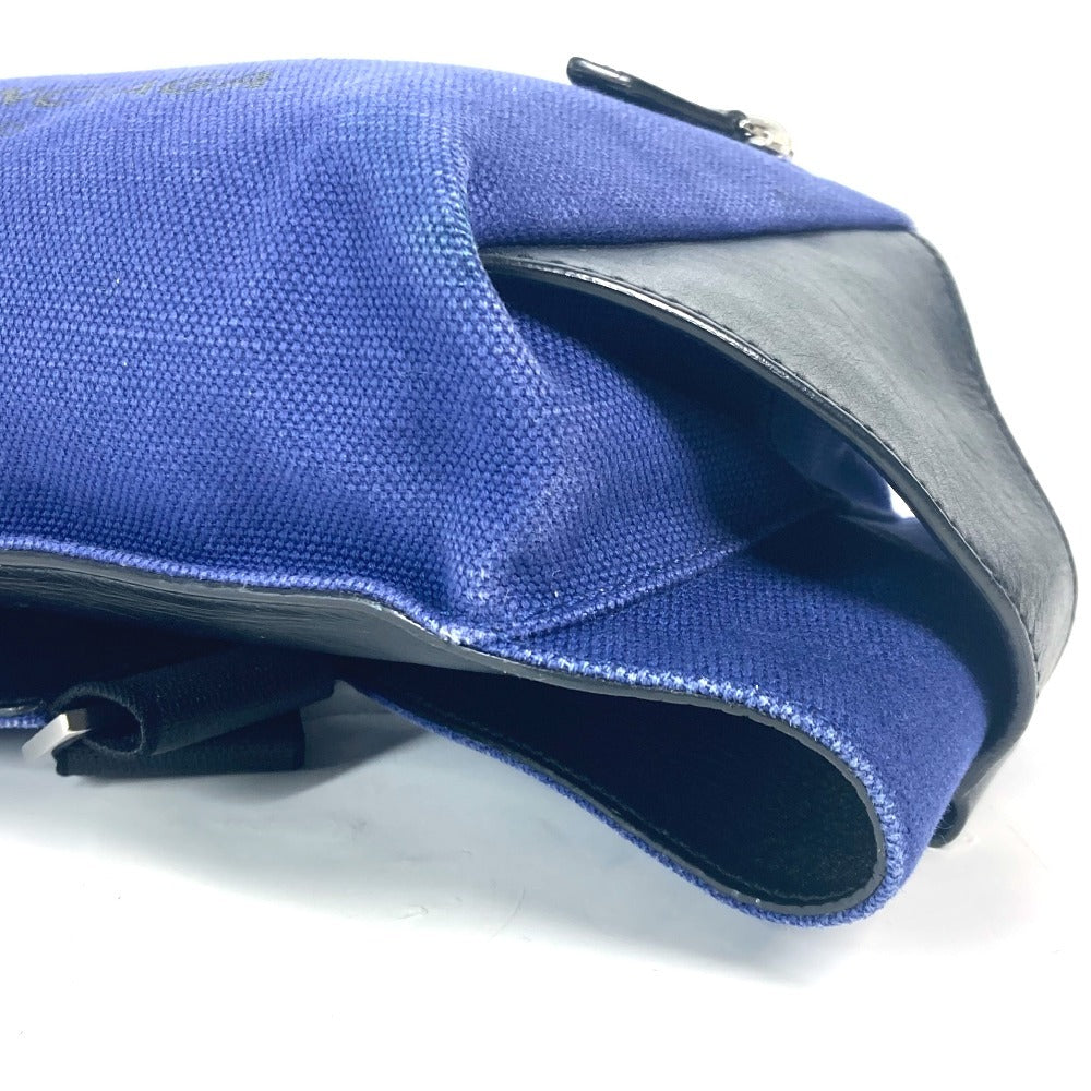 BALENCIAGA Sling bag 433625 Leather / canvas blue logo