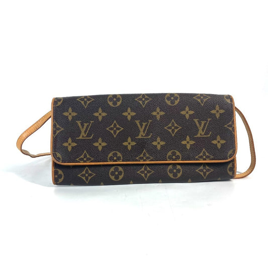LOUIS VUITTON Shoulder Bag M51852 Monogram canvas Brown Monogram Pochette Twin GM