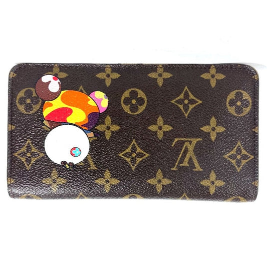 LOUIS VUITTON Long Wallet Purse M61729 Monogram canvas Brown Monogram panda Porto Monezup