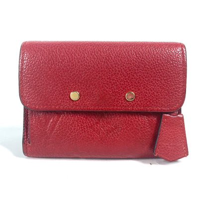 LOUIS VUITTON Trifold wallet M62185 Monogram Ann Platt Leather Red Monogram Ann Platt Portefeuille Pont Neuf Compact