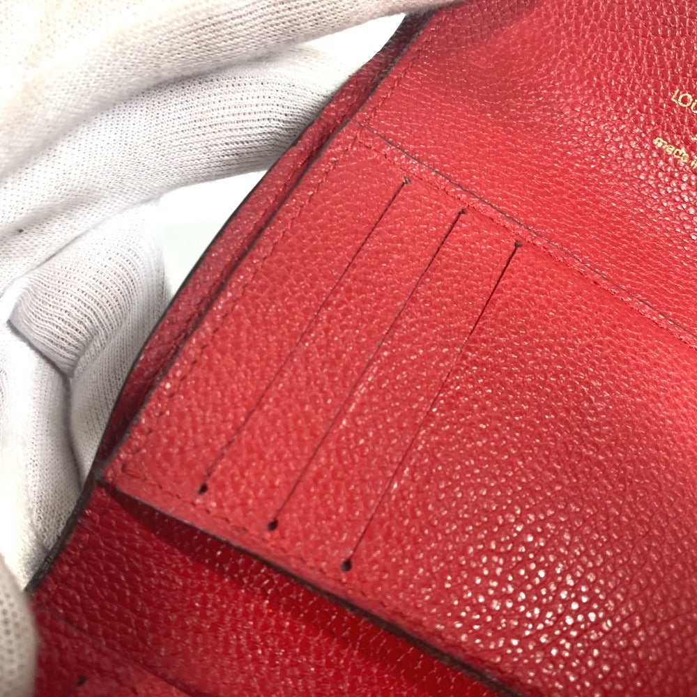 LOUIS VUITTON Trifold wallet M62185 Monogram Ann Platt Leather Red Monogram Ann Platt Portefeuille Pont Neuf Compact