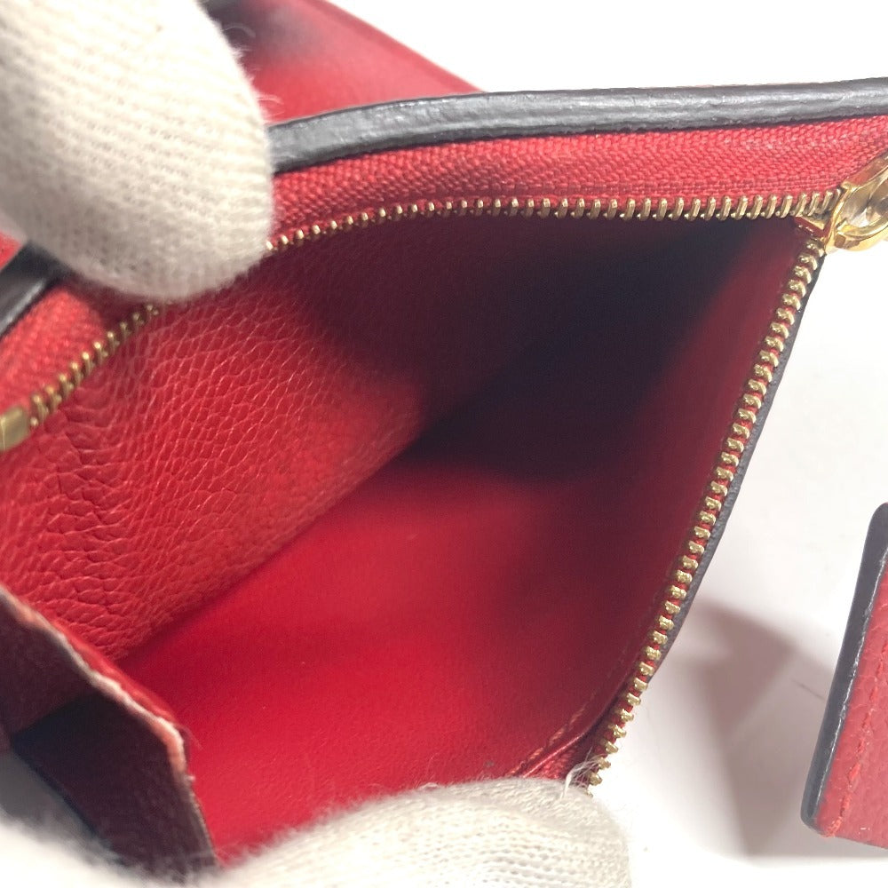 LOUIS VUITTON Trifold wallet M62185 Monogram Ann Platt Leather Red Monogram Ann Platt Portefeuille Pont Neuf Compact