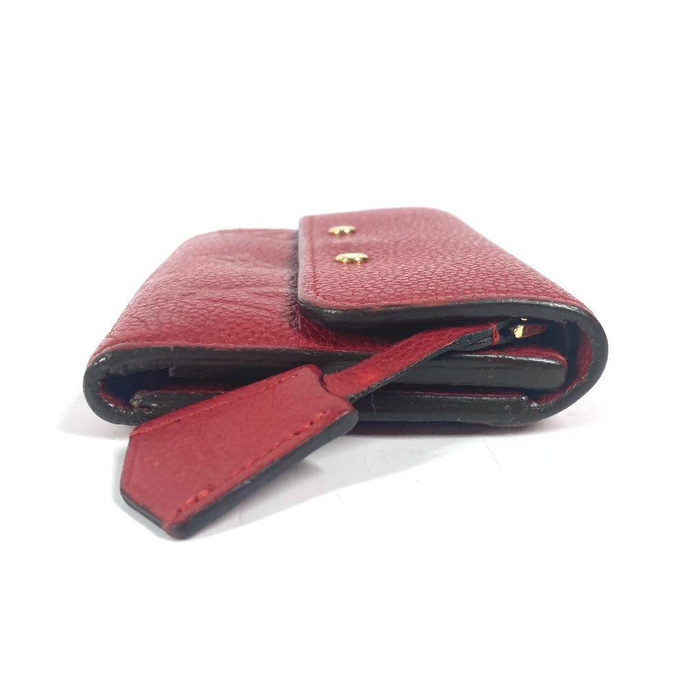 LOUIS VUITTON Trifold wallet M62185 Monogram Ann Platt Leather Red Monogram Ann Platt Portefeuille Pont Neuf Compact