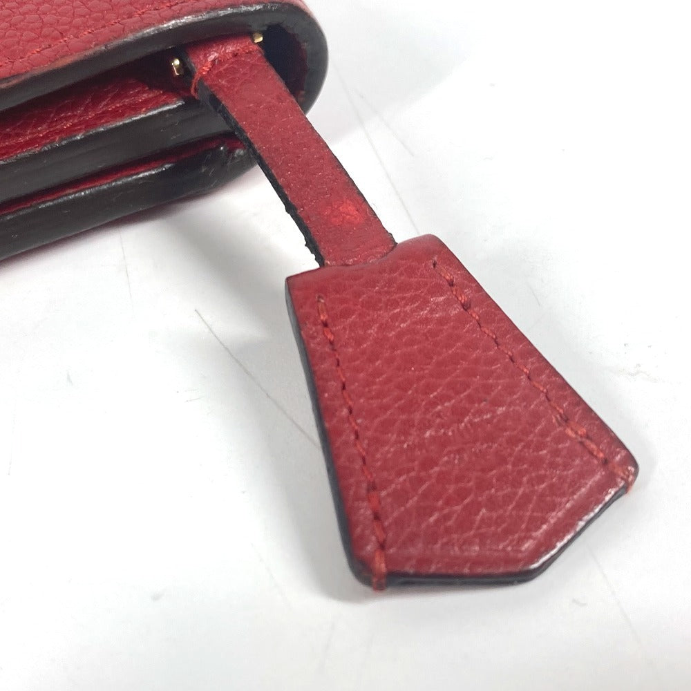 LOUIS VUITTON Trifold wallet M62185 Monogram Ann Platt Leather Red Monogram Ann Platt Portefeuille Pont Neuf Compact