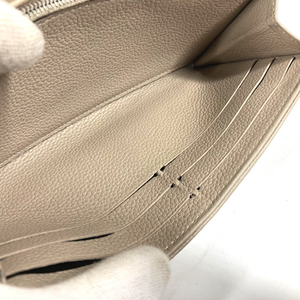 LOUIS VUITTON Long Wallet Purse M60144 monogram mahina leather beige Monogram Mahina Portefeuille Iris