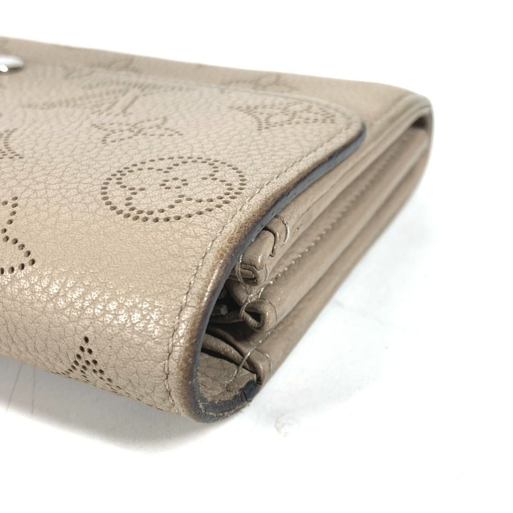 LOUIS VUITTON Long Wallet Purse M60144 monogram mahina leather beige Monogram Mahina Portefeuille Iris
