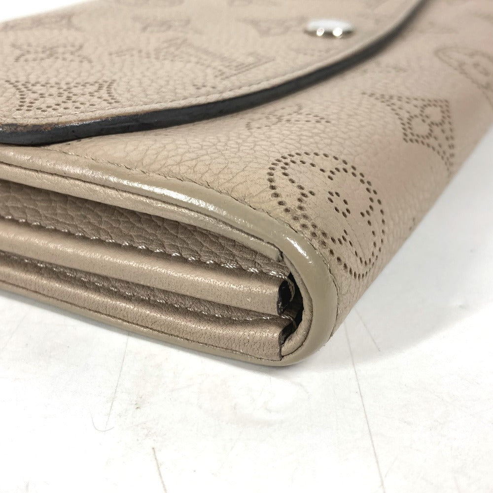 LOUIS VUITTON Long Wallet Purse M60144 monogram mahina leather beige Monogram Mahina Portefeuille Iris