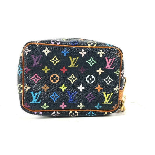 LOUIS VUITTON Pouch M58034 Monogram multicolor canvas black Monogram multicolor Truth Wapiti Women Used Authentic